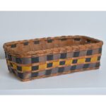 blue and yellow splint basket
