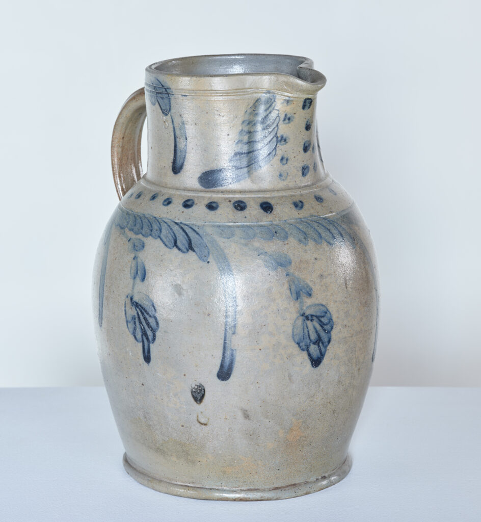 antique large stoneware pitcher