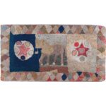 antique horse hooked rug