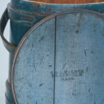 antique blue Hingham firkin