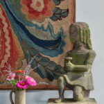 American carved sandstone girl