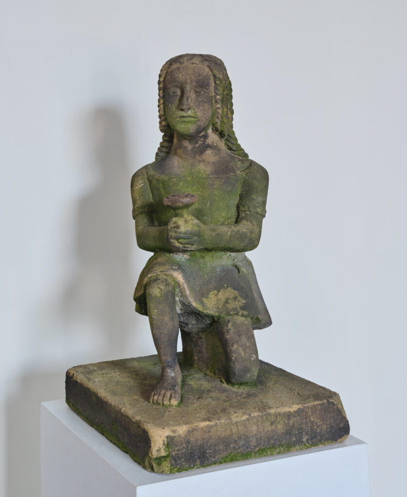 American carved sandstone girl