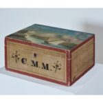 antique sailboat-decorated box