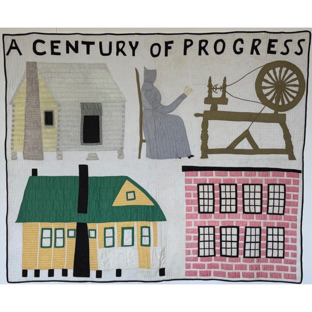 American antique pictorial quilt