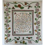 antique appliqued religious quilt
