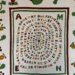 antique appliqued religious quilt