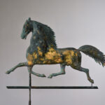 antique gilt horse weathervane