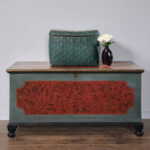 antique decorated blanket chest