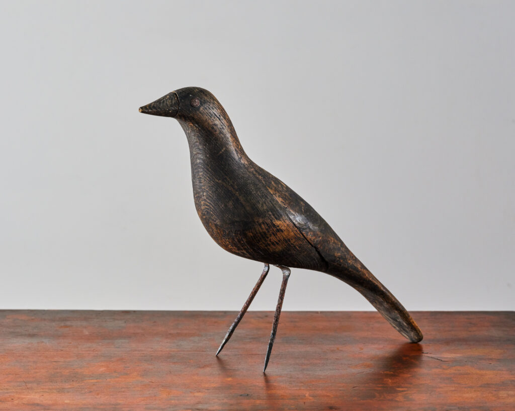antique wood crow decoy