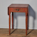 antique painted drop-leaf table