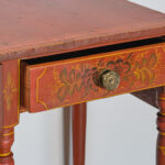 antique painted drop-leaf table