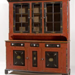 antique decorated Dutch cupboard