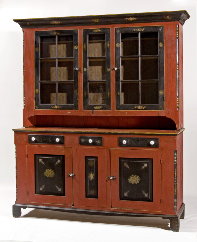 antique decorated Dutch cupboard