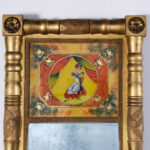 antique Neoclassical eglomise mirror