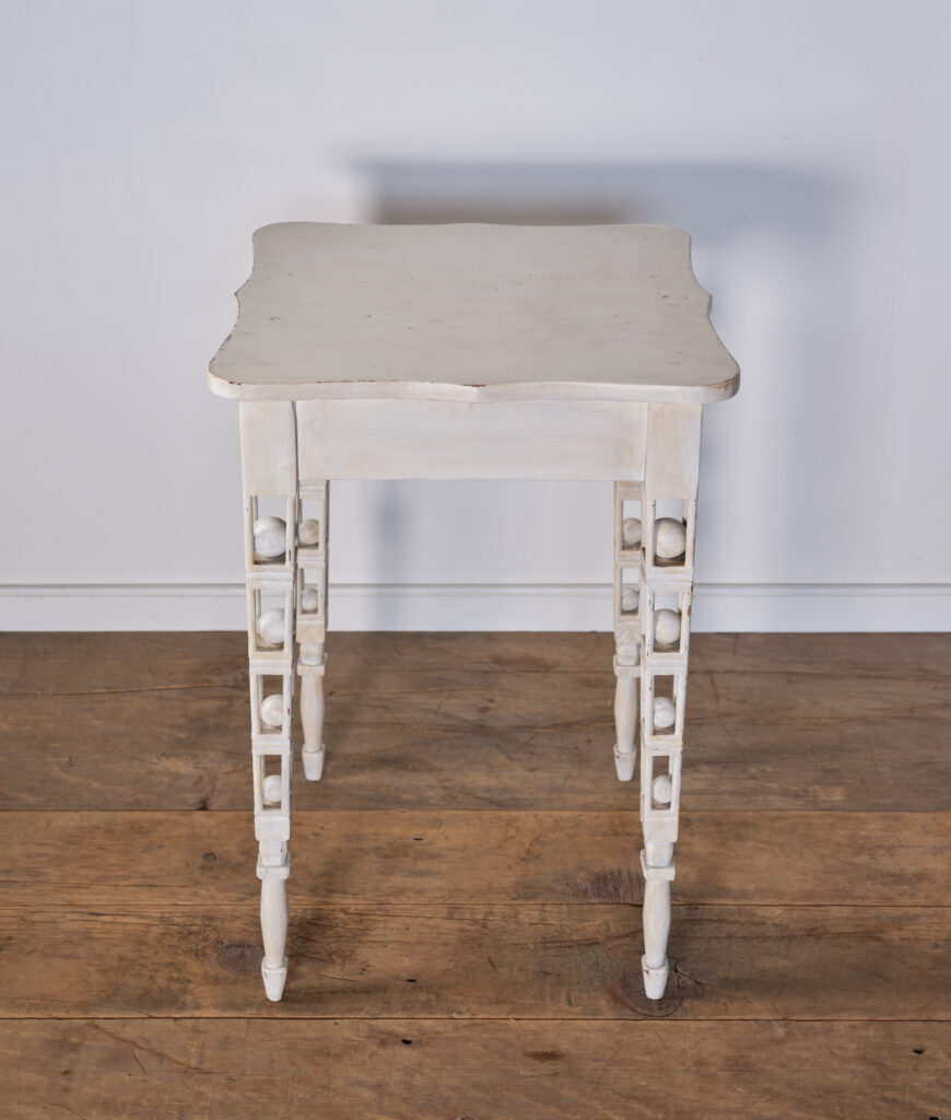 antique white-painted table