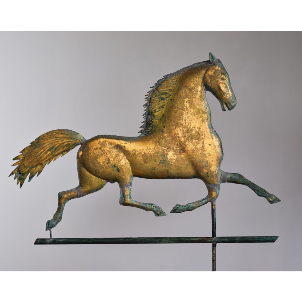 antique gilt horse weathervane