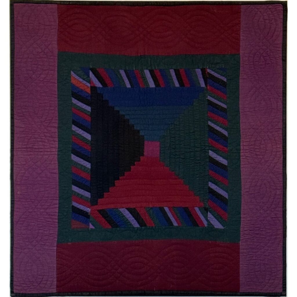 pieced Amish crib quilt