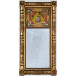 antique Neoclassical eglomise mirror