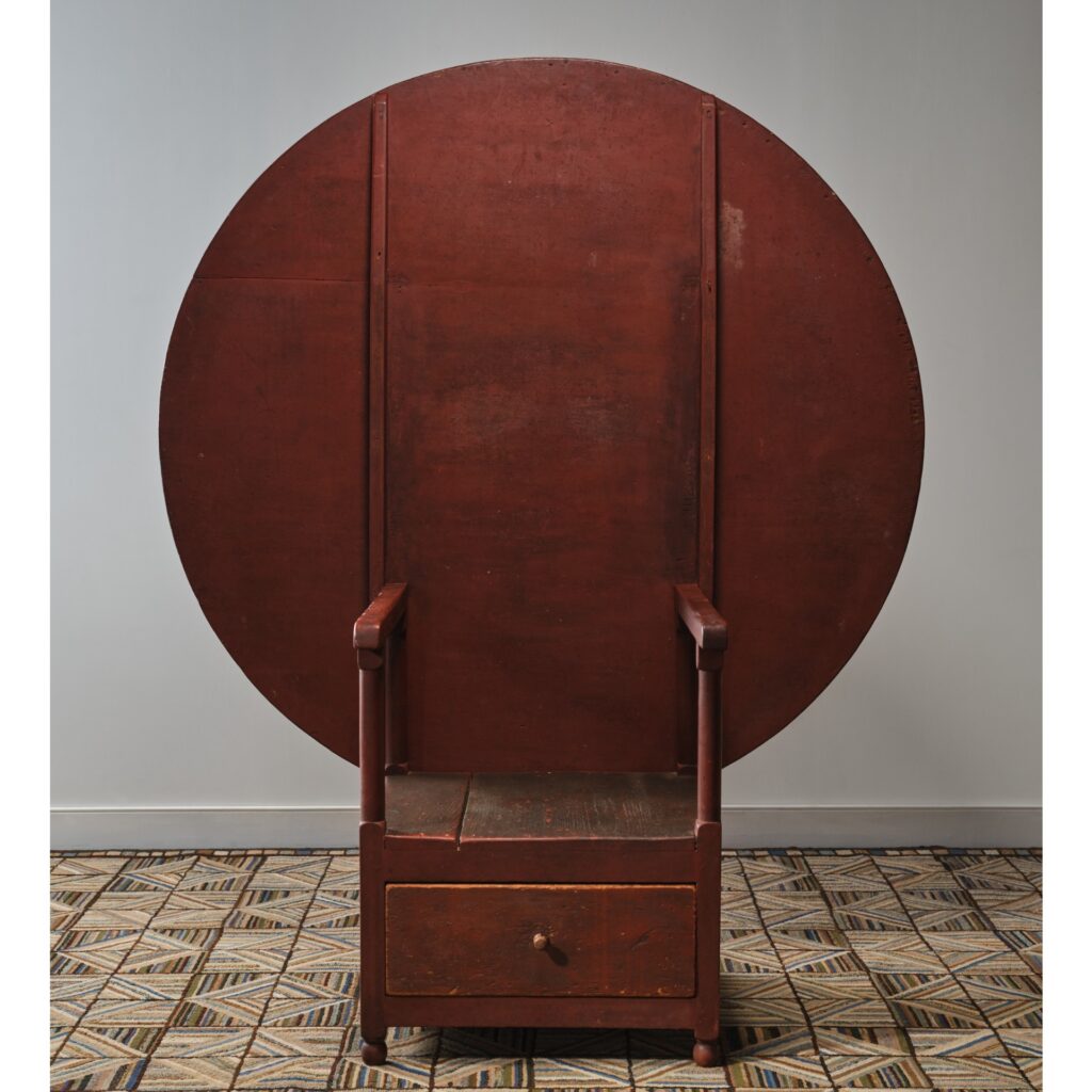 antique lift-top chair table