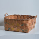 antique swabbed and stamped basket