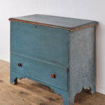 antique blue lift-top chest