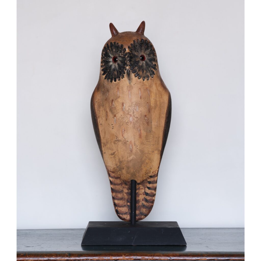 antique carved owl decoy